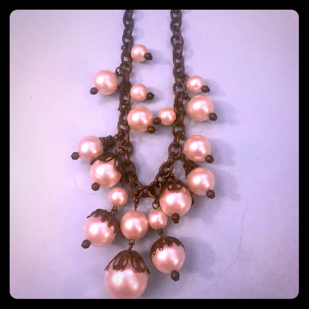 Bronze & Pearl 10” Necklace